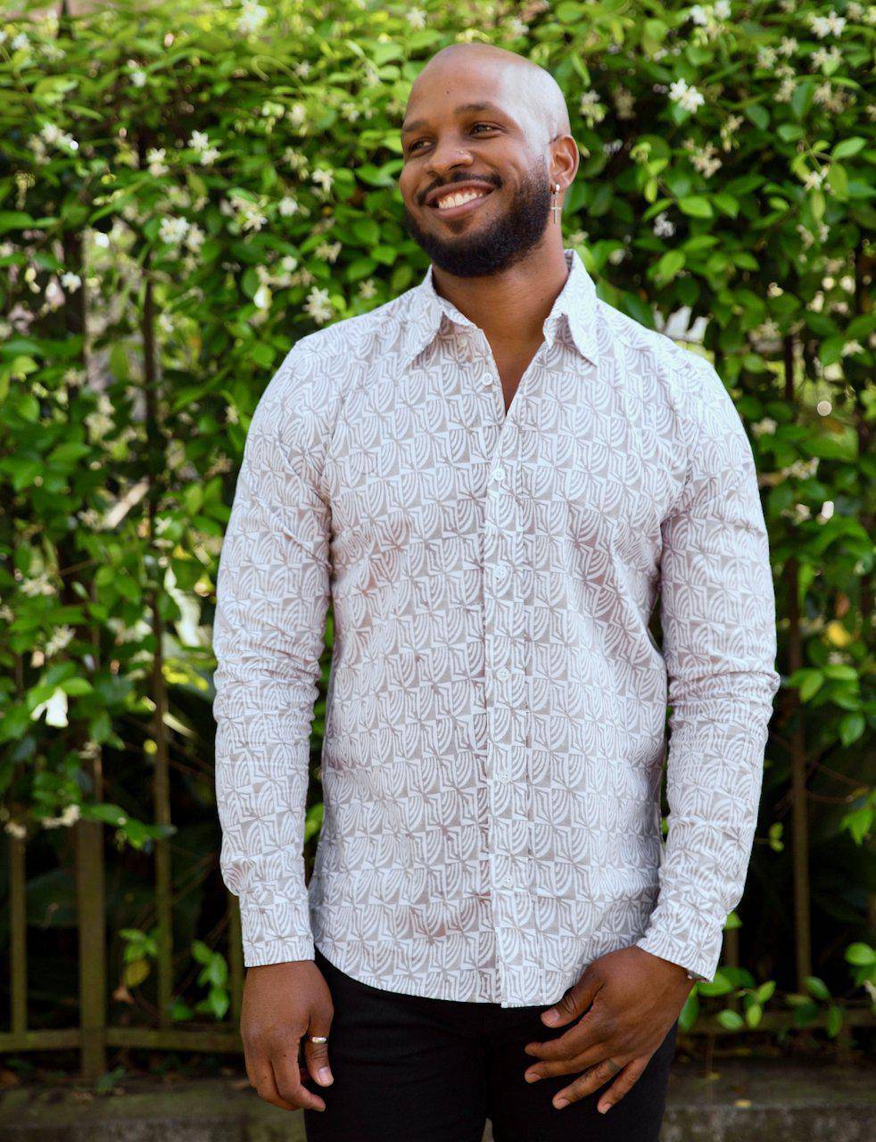 Campbell Organic Cotton Men's Button Down Shirt - Passion Lilie