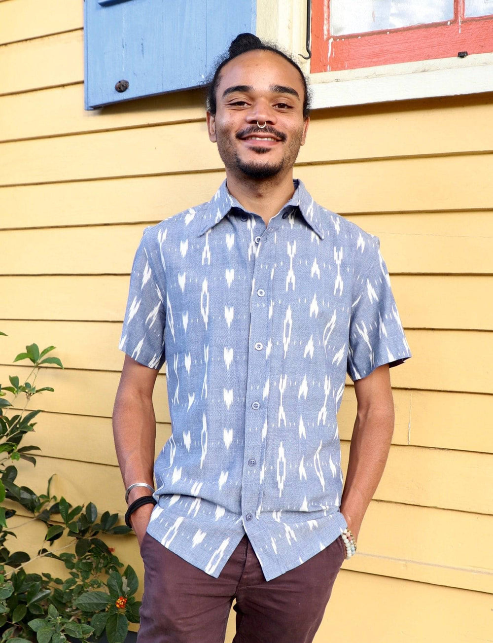 Celestial Men's Button Down Shirt - Passion Lilie