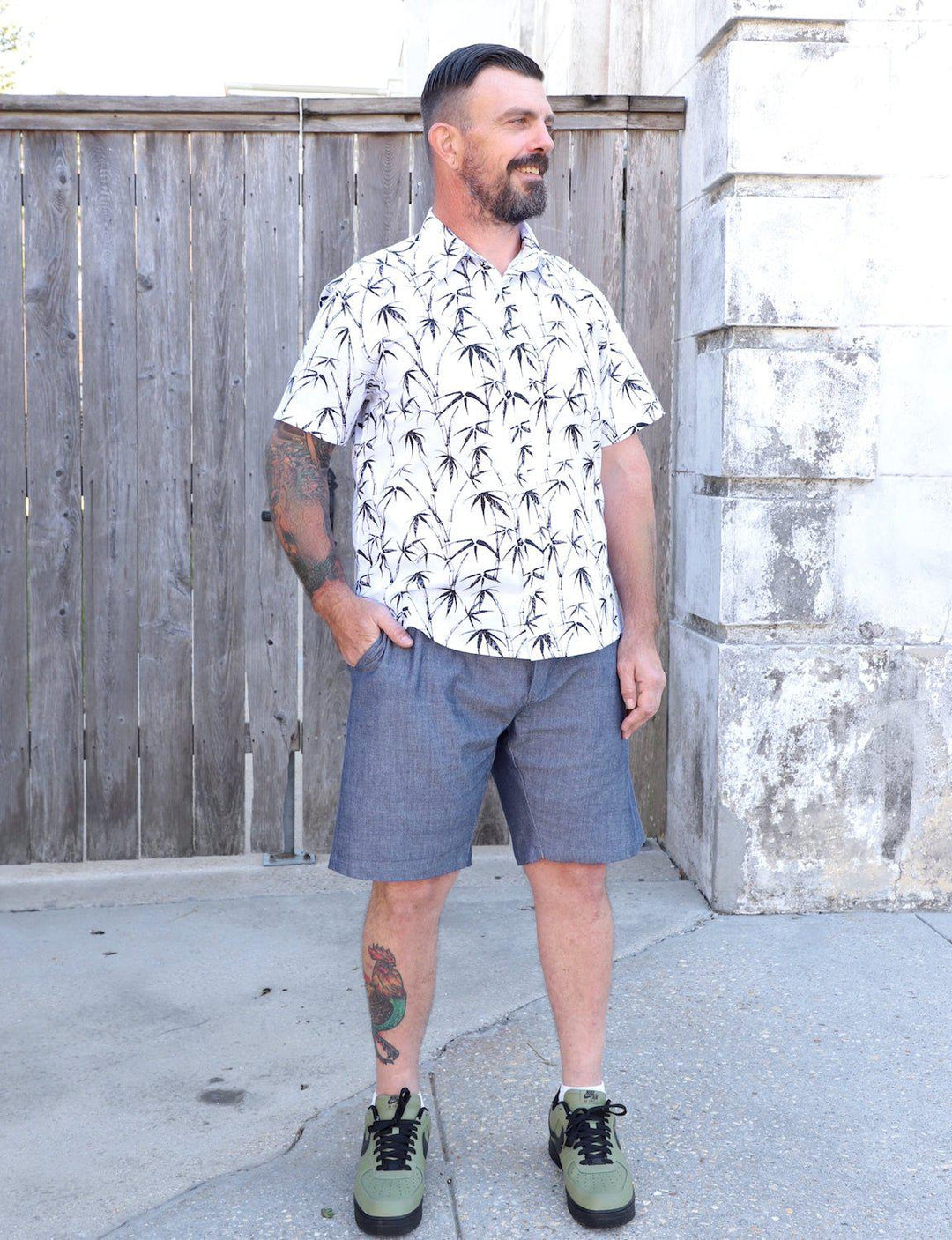 Chambray Men's Shorts - Passion Lilie