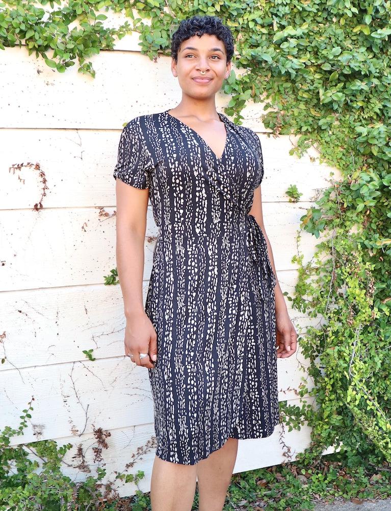 Cheyenne Organic Wrap Dress - Passion Lilie