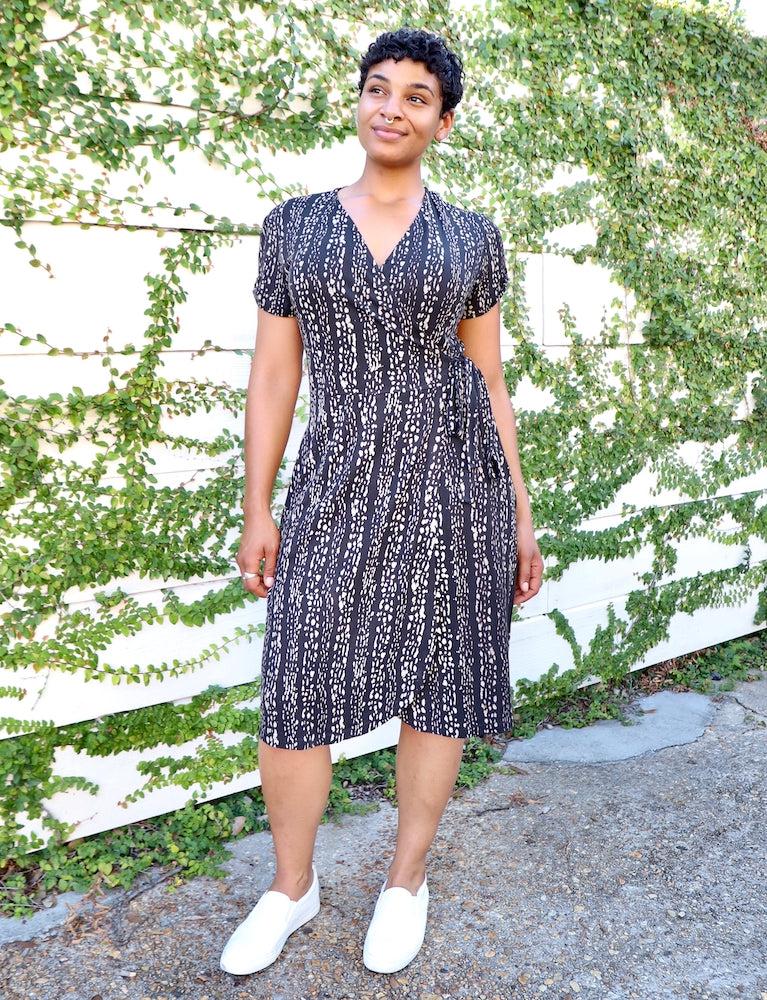 Cheyenne Organic Wrap Dress - Passion Lilie