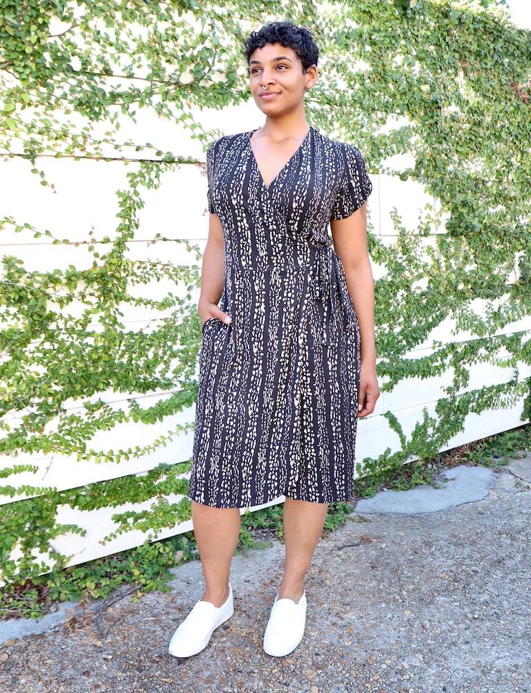 Cheyenne Organic Wrap Dress - Passion Lilie