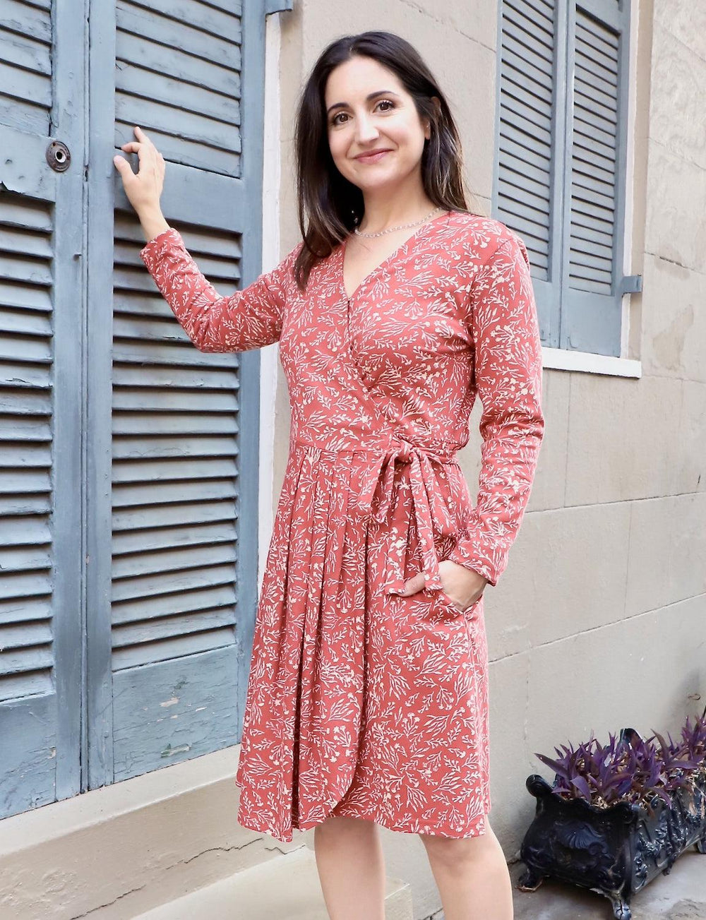 Cranberry Organic Wrap Dress - Passion Lilie