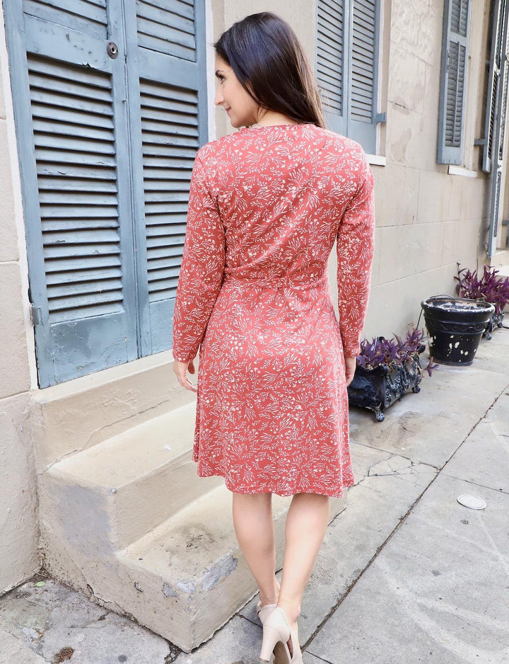 Cranberry Organic Wrap Dress - Passion Lilie
