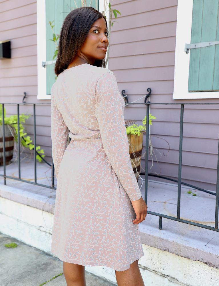 Daphne Organic Wrap Dress - Passion Lilie