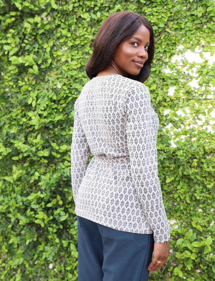 Evelyn Organic Wrap Top - Passion Lilie