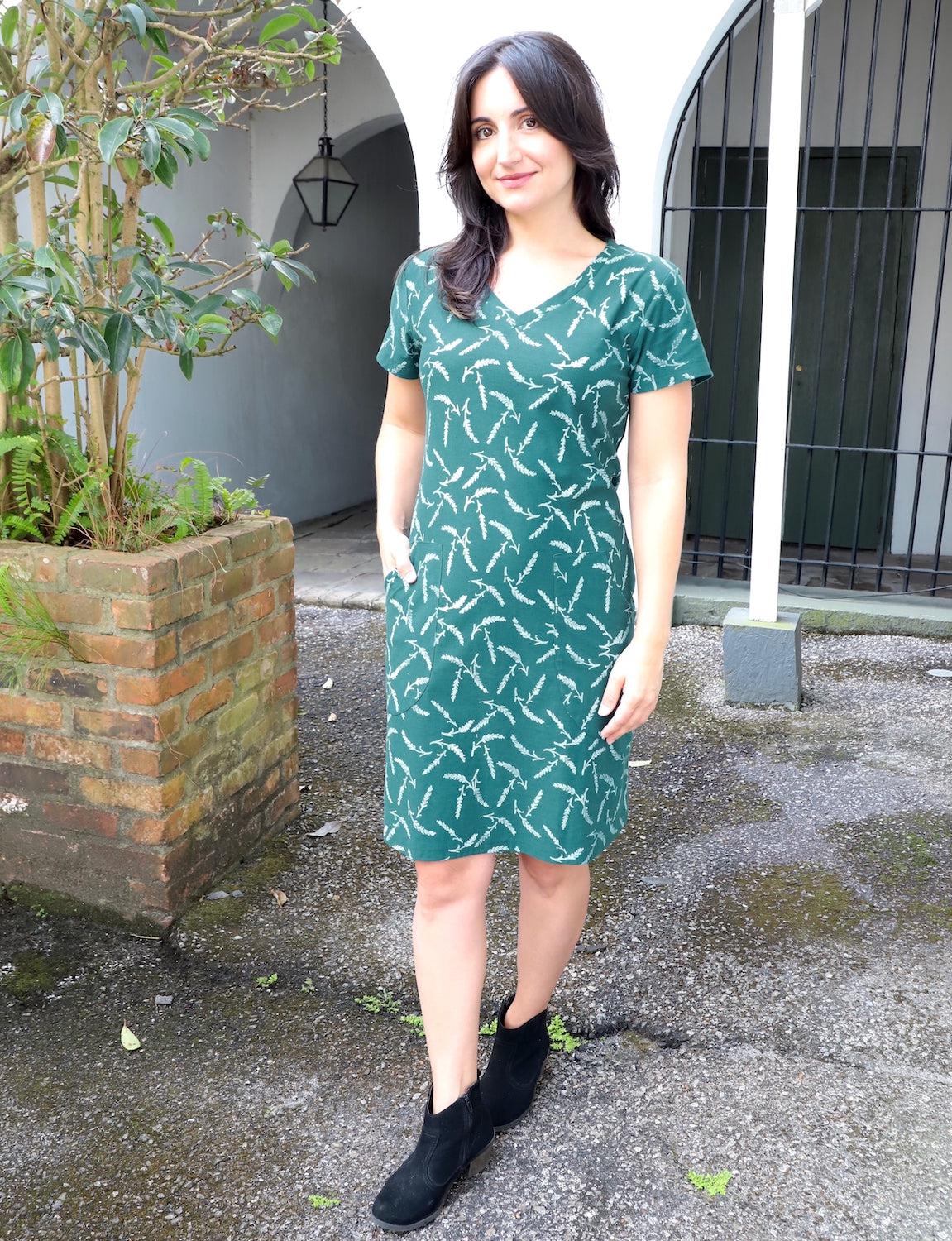 Forest Green Shift Dress | Fair Trade | Passion Lilie XS Forest Green Shift Dress | Fair Trade | Passion Lilie XS