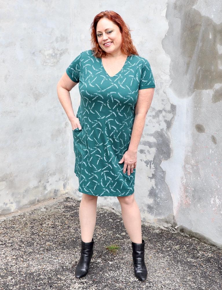 Forest Green Shift Dress | Fair Trade | Passion Lilie XS Forest Green Shift Dress | Fair Trade | Passion Lilie XS
