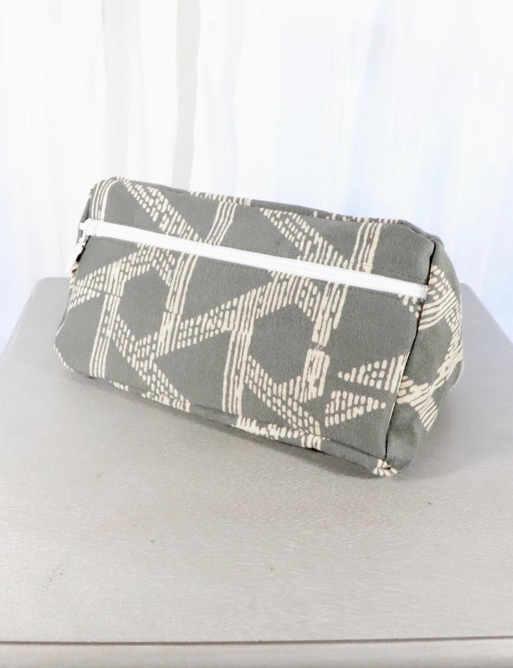 Grey Toiletry Bag- Triangles or Floral - Passion Lilie