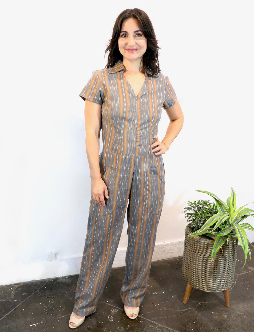 Harvest Striped Jumpsuit - Passion Lilie