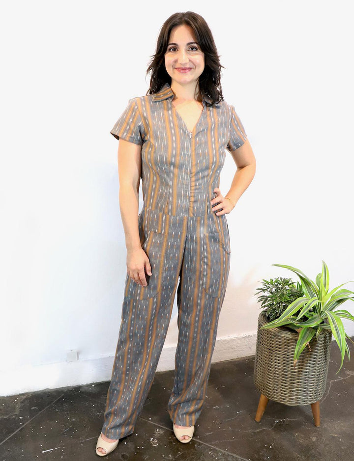 Harvest Striped Jumpsuit - Passion Lilie