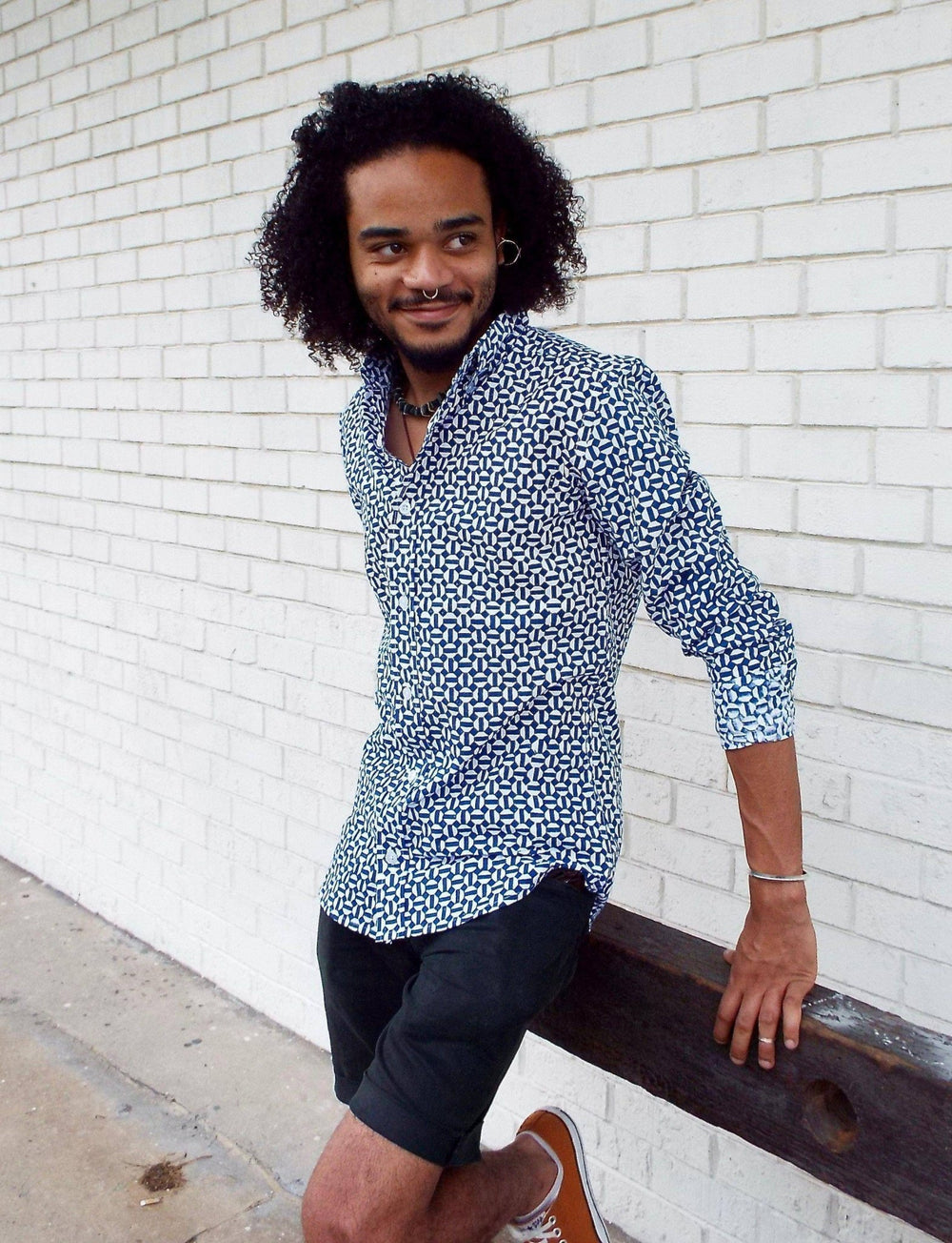 Hex Flex Organic Cotton Men's Button Down Shirt - Passion Lilie