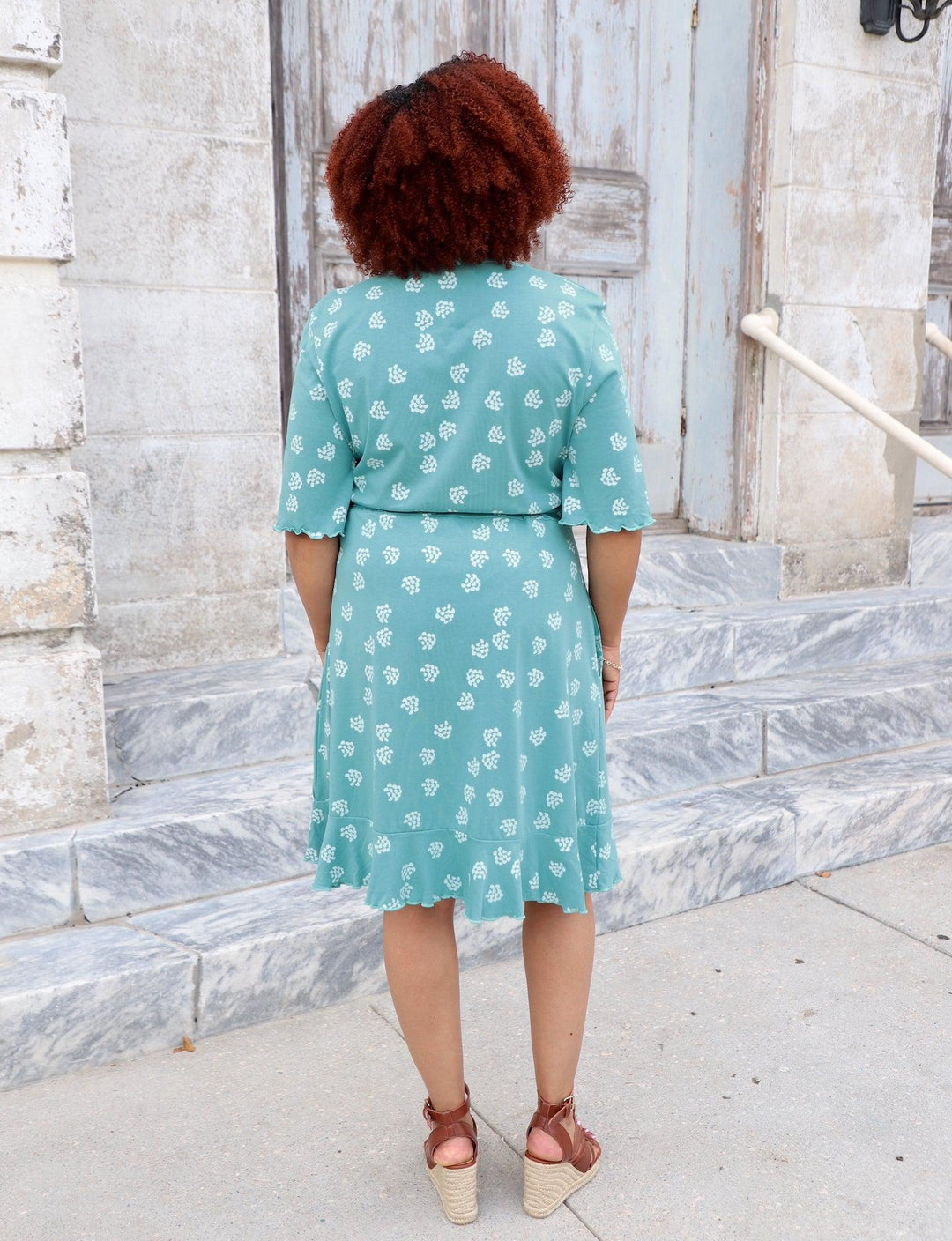 Hydrangea Organic Wrap Dress - Passion Lilie