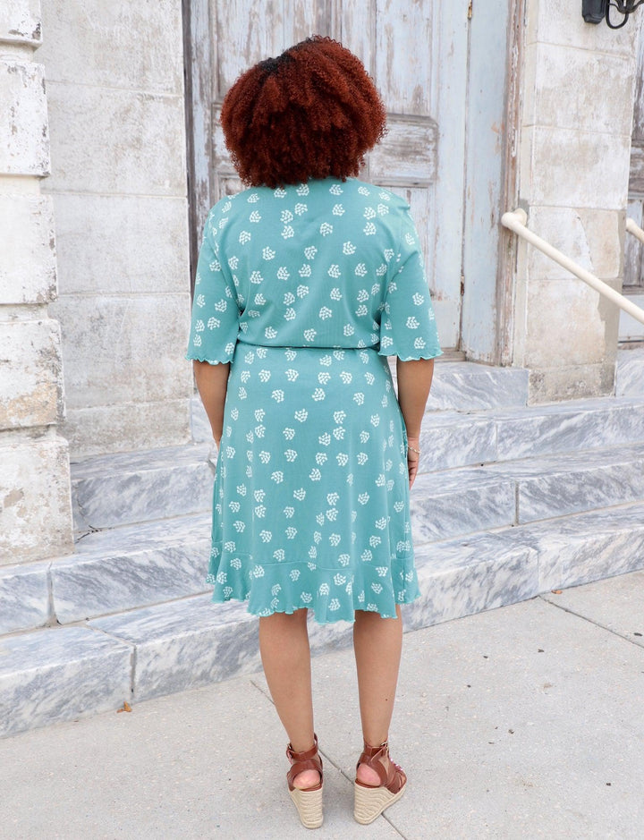 Hydrangea Organic Wrap Dress - Passion Lilie