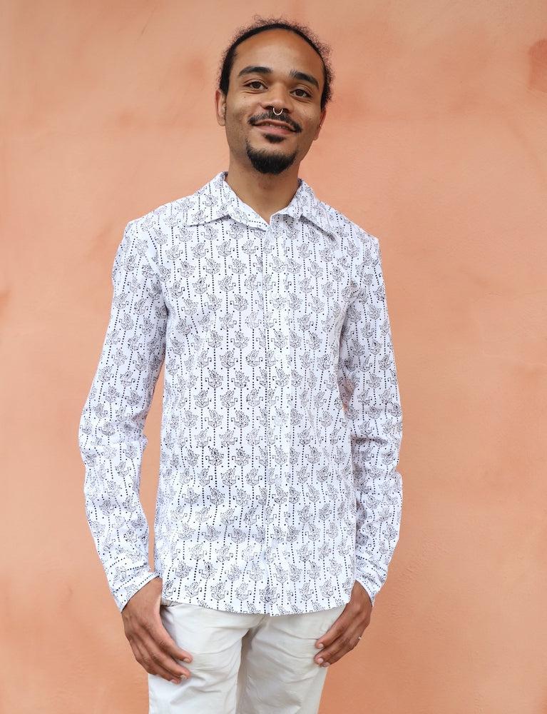 Jasper Organic Cotton Men's Button Down Shirt - Passion Lilie