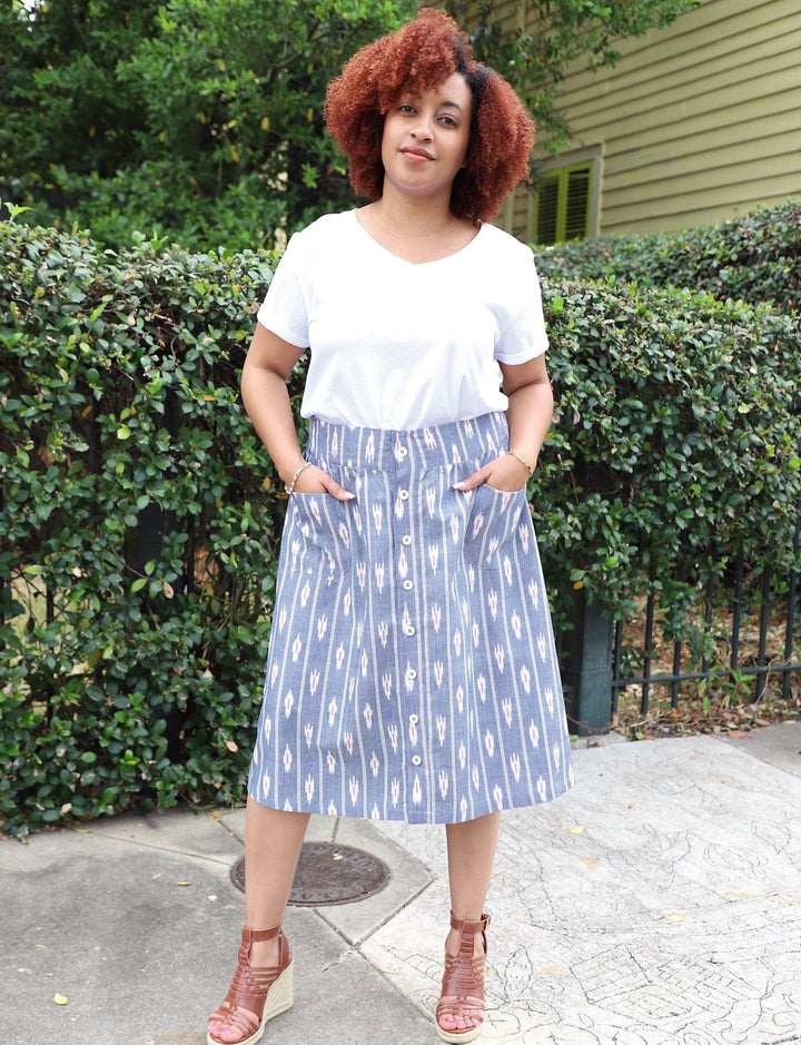 Kimaya Button Skirt - Passion Lilie
