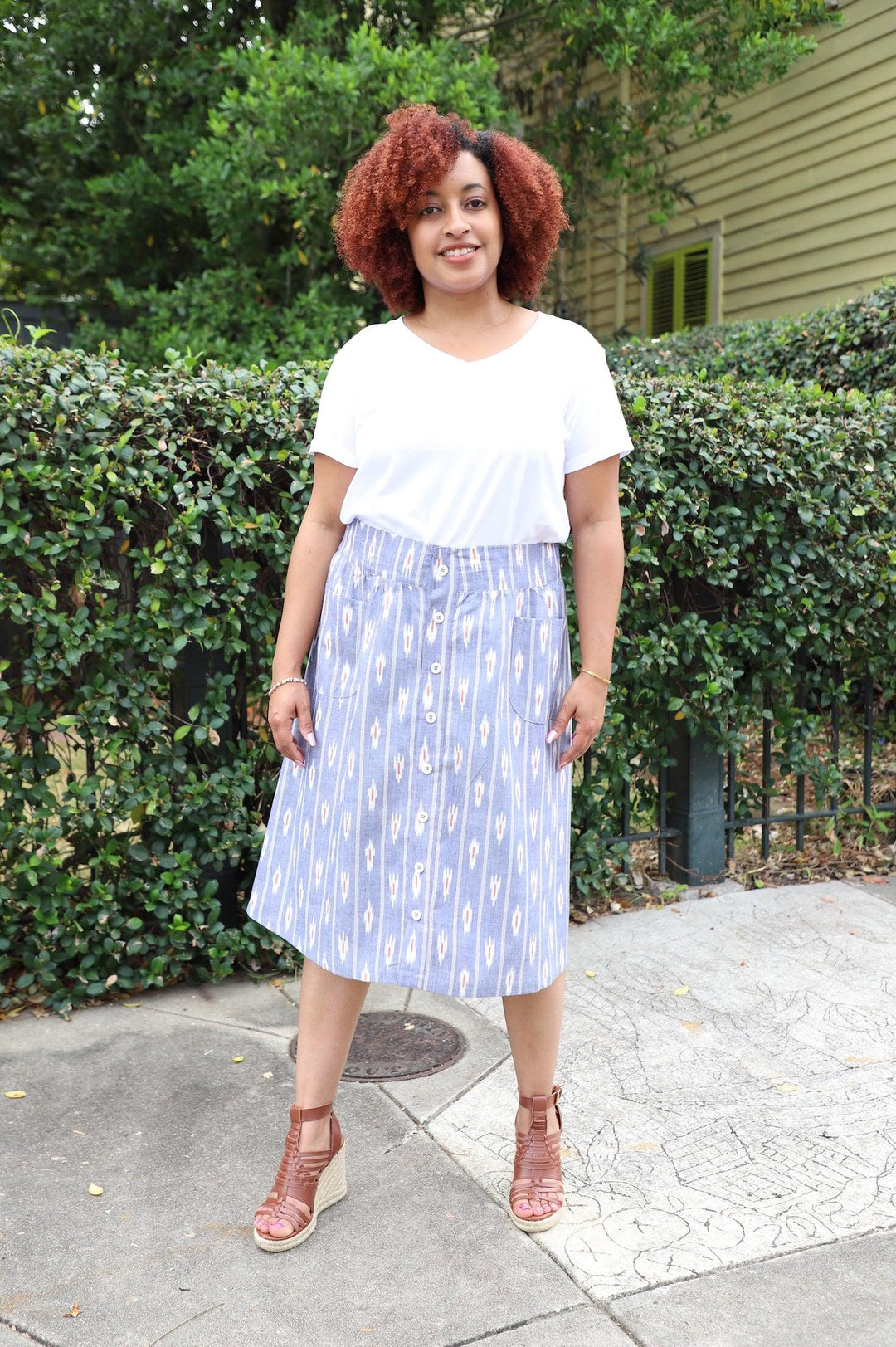 Kimaya Button Skirt - Passion Lilie