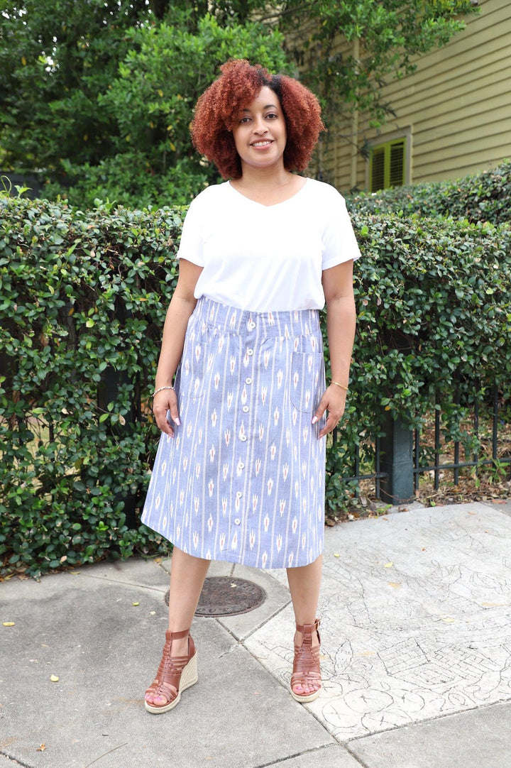 Kimaya Button Skirt - Passion Lilie
