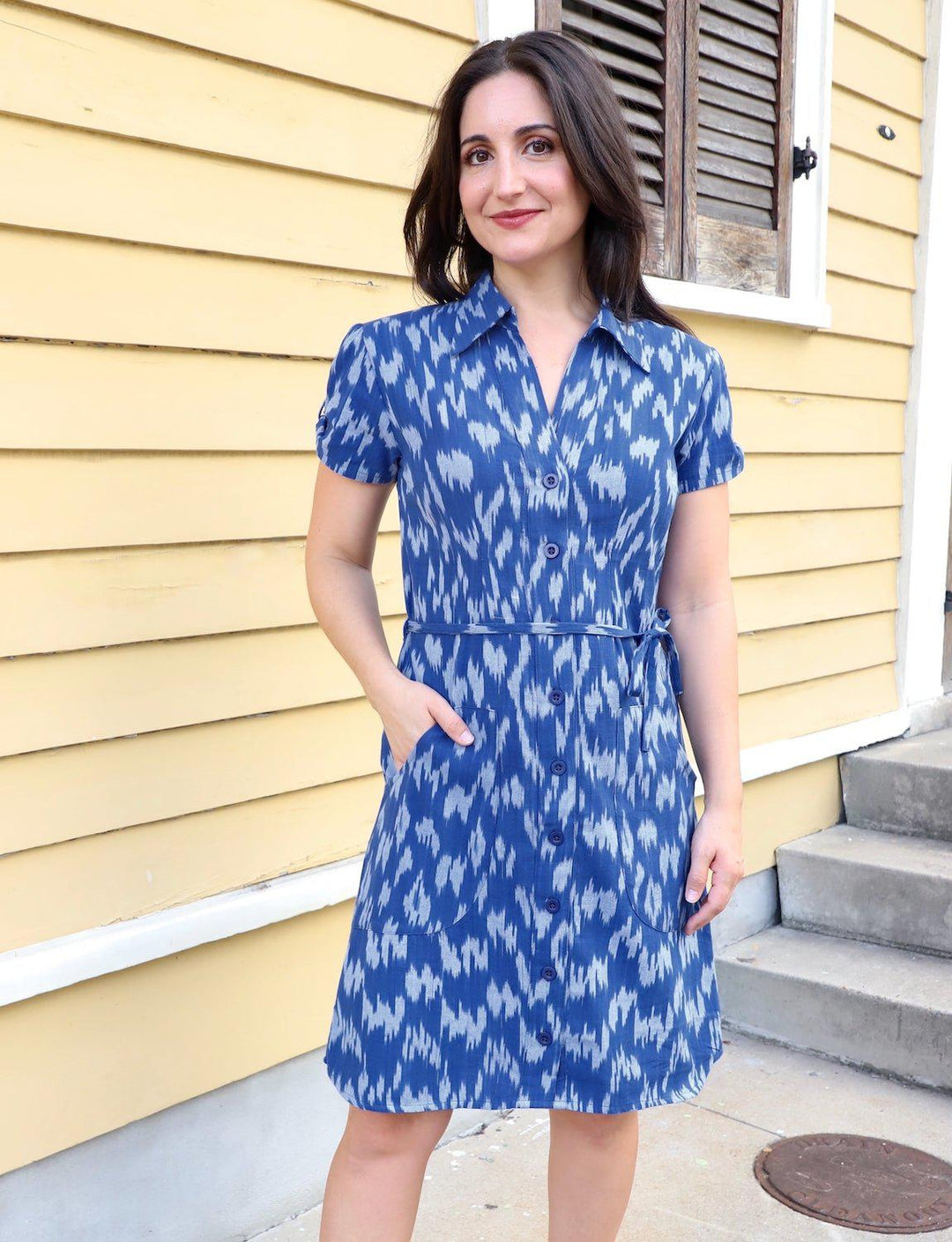 Majestic Cotton Button Dress | Fair Trade