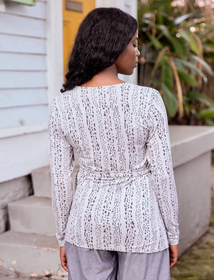 Marble Organic Wrap Top - Passion Lilie