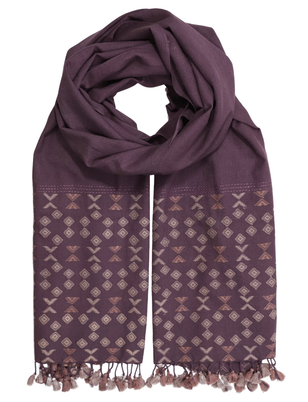 Maroon Rabari Kutch Scarf - Passion Lilie