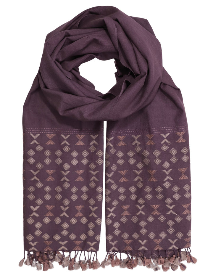 Maroon Rabari Kutch Scarf - Passion Lilie