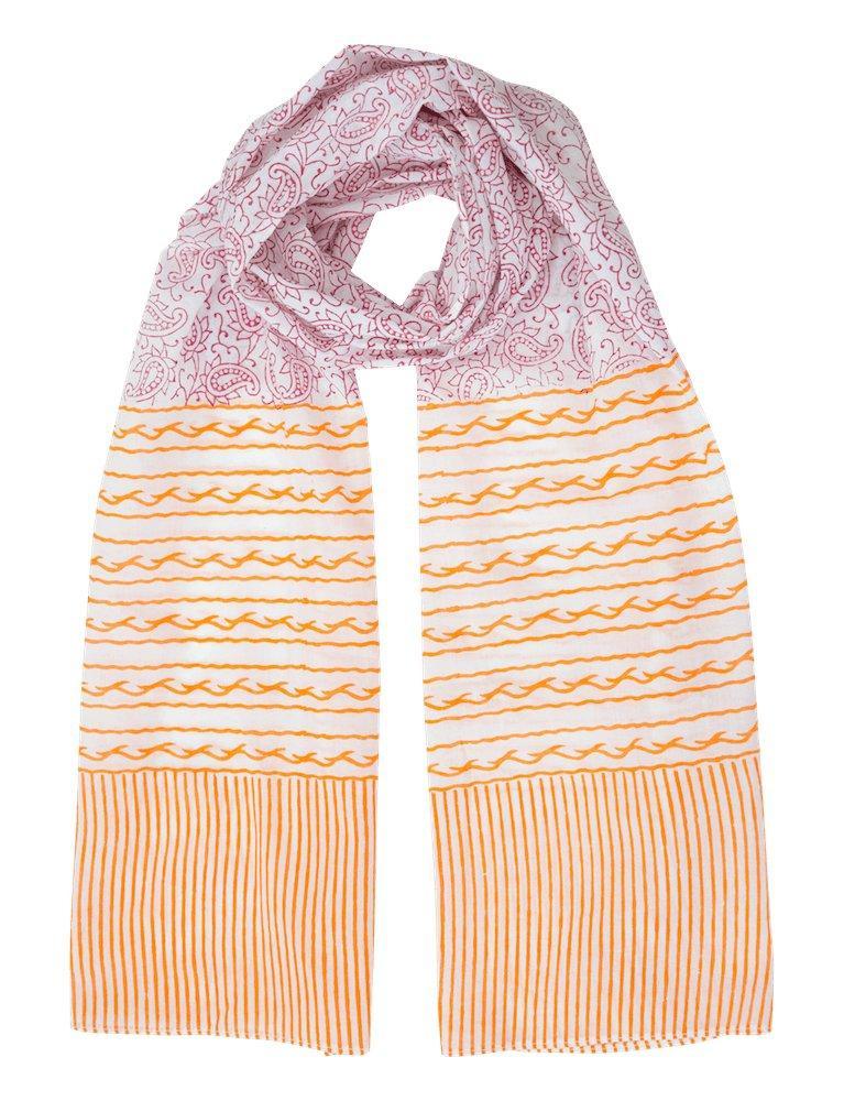 Paisley & Stripe Scarf - Passion Lilie