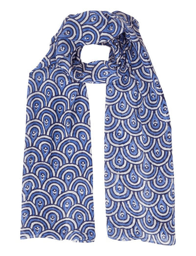 Peacock Blue Scarf - Passion Lilie