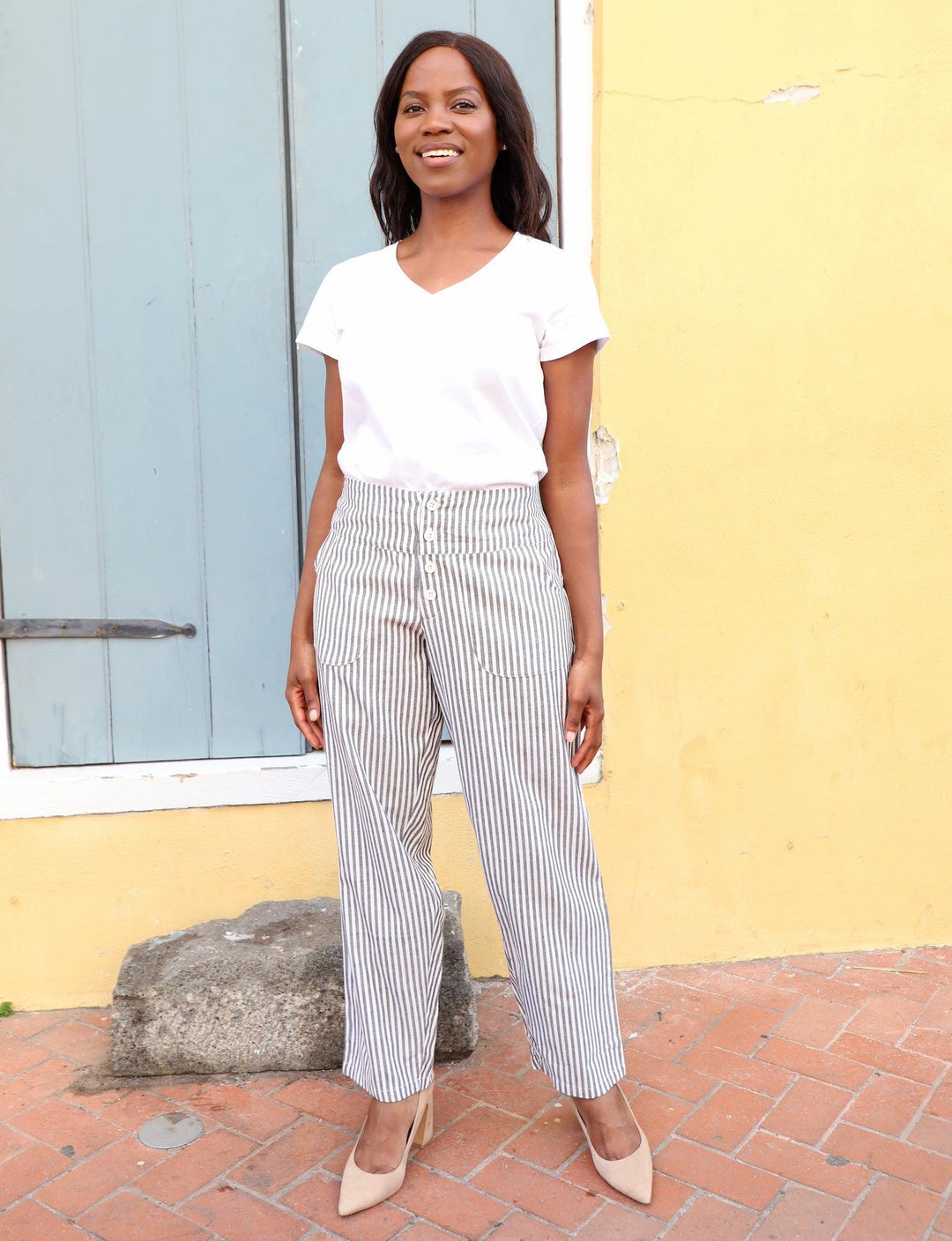 Pinstripe Pants | Fair Trade Cotton Pants | Passion Lilie