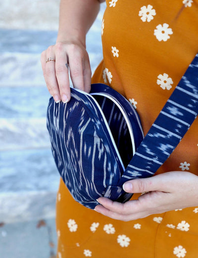 Round Crossbody Bag- Multiple Prints Available - Passion Lilie