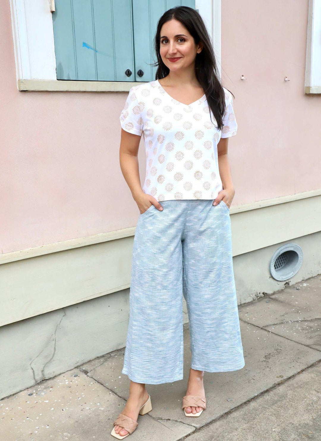 Serene Blue Organic Cotton Pants - Passion Lilie