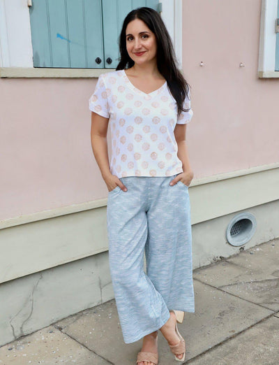 Serene Blue Organic Cotton Pants - Passion Lilie