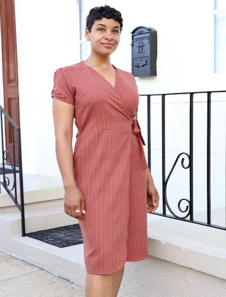 Sienna Red Wrap Dress | Fair Trade Dress