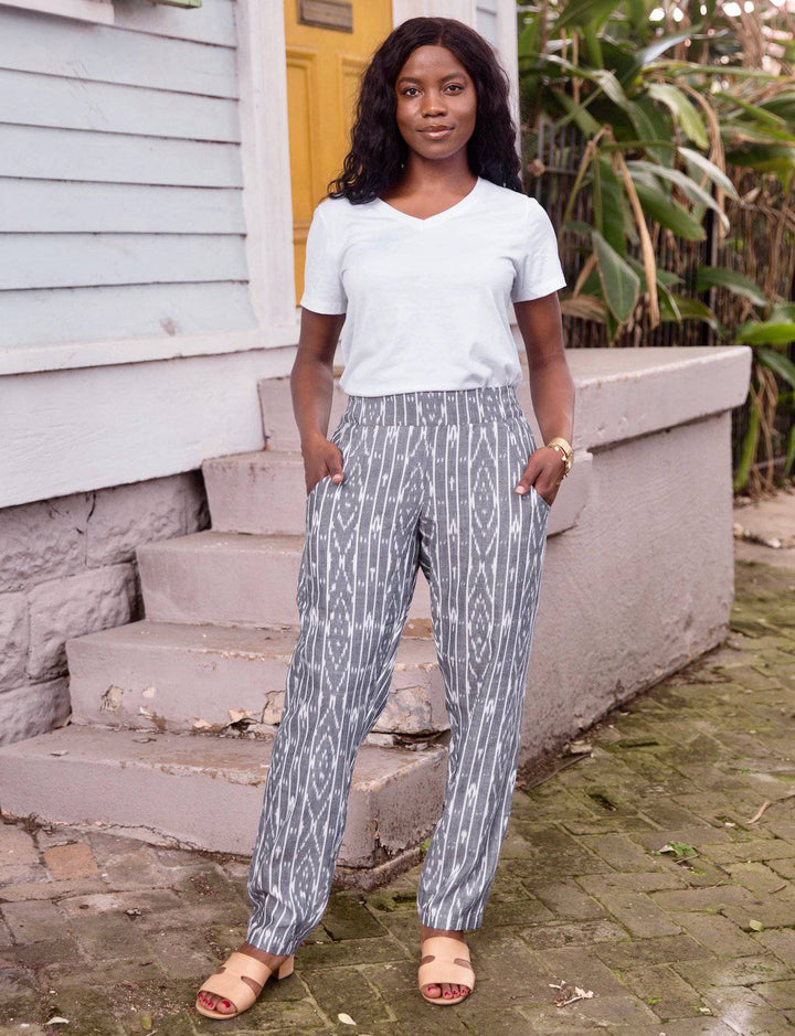 Slate Stripe Pants - Passion Lilie