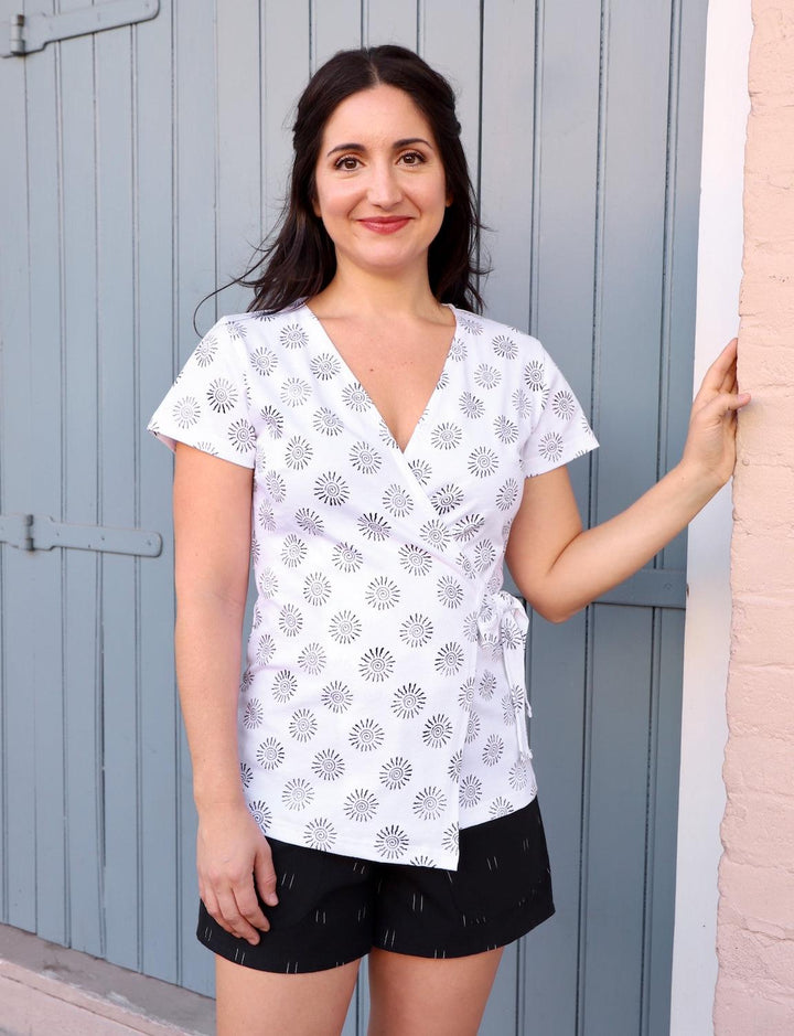 Sol Organic Wrap Top - Passion Lilie