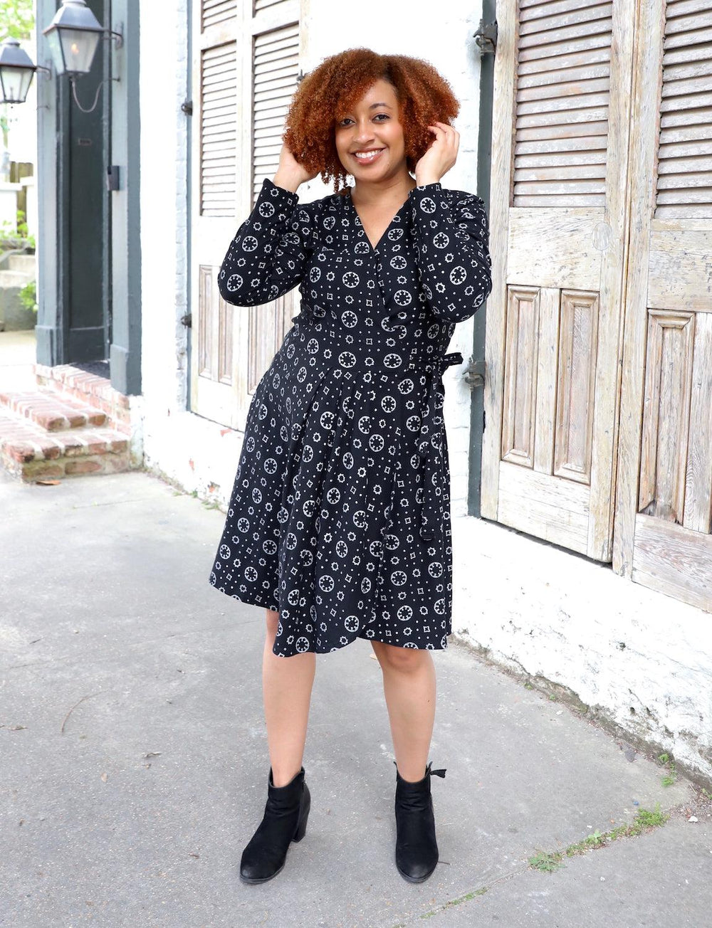 Stella Organic Wrap Dress - Passion Lilie