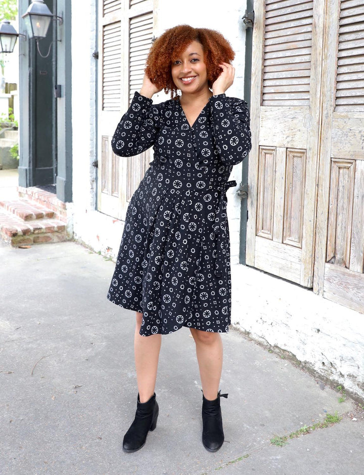 Stella Organic Wrap Dress - Passion Lilie