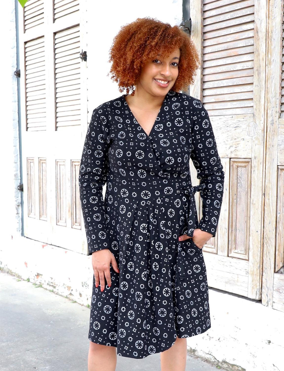 Stella Organic Wrap Dress - Passion Lilie