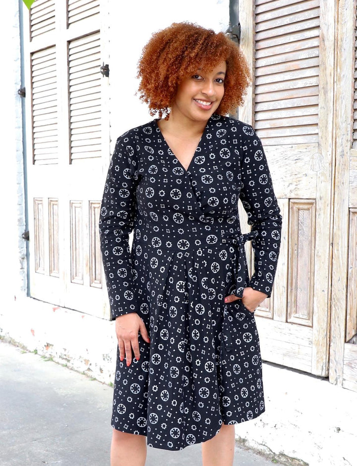 Stella Organic Wrap Dress - Passion Lilie