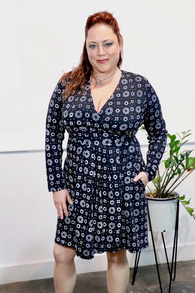 Stella Organic Wrap Dress - Passion Lilie