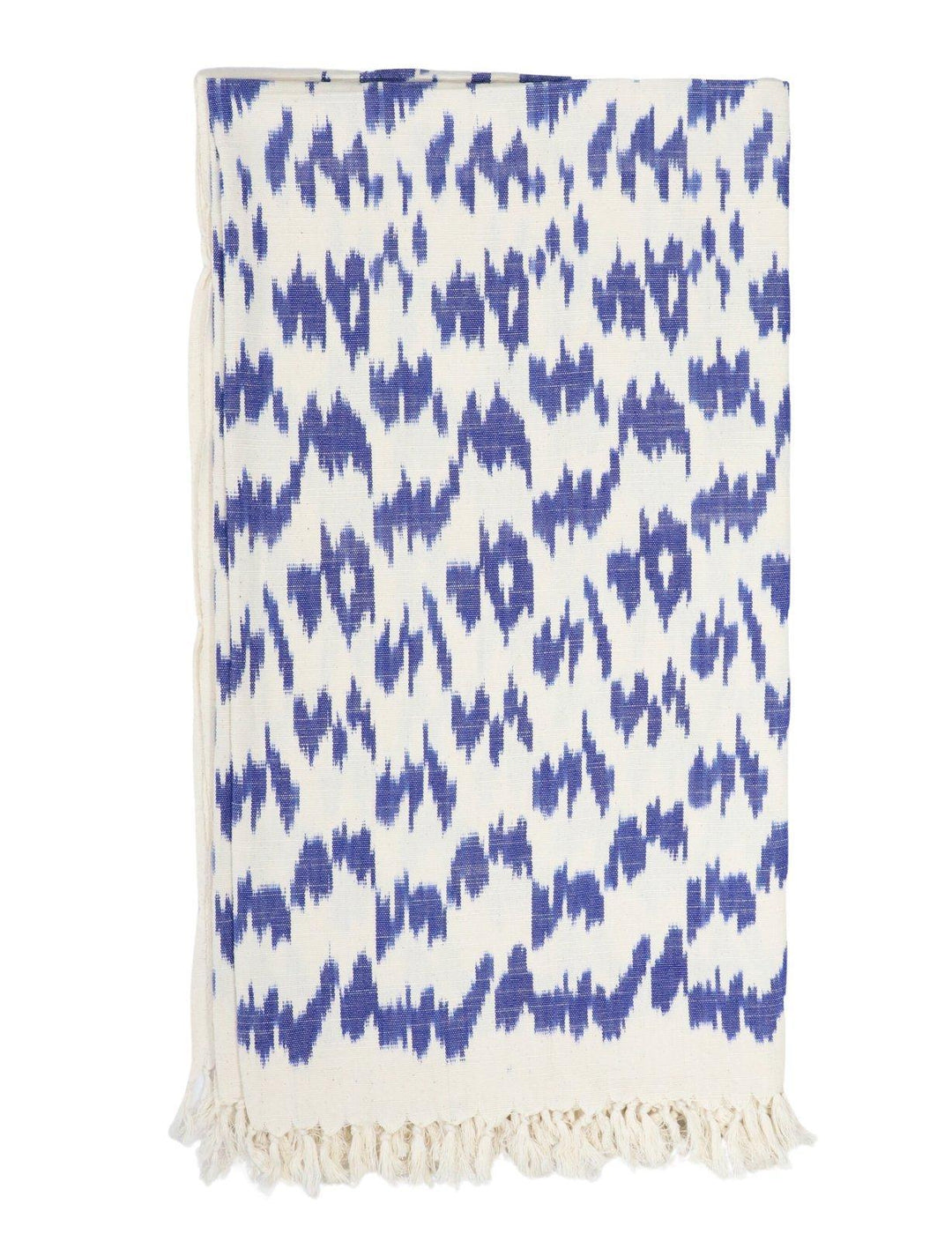 Throw Blanket in Blue Ikat - Passion Lilie