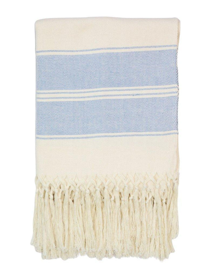 Throw Blanket in Blue Stripes - Passion Lilie