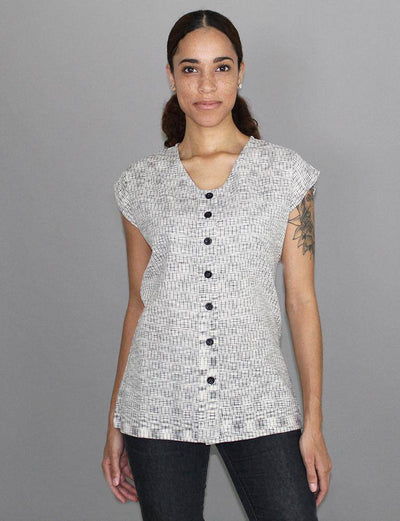 Timeless Grey Button Top - Passion Lilie
