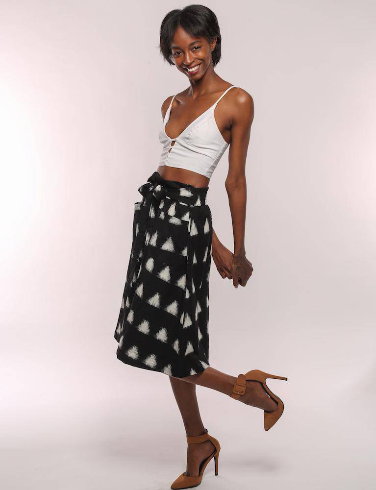 Triangles Midi Skirt - Passion Lilie