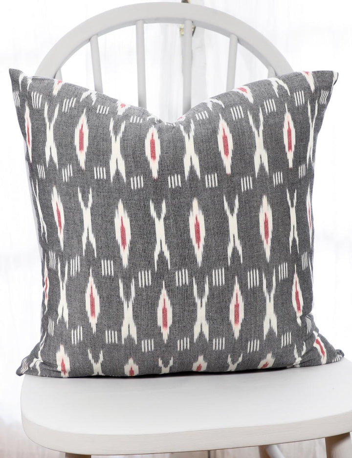XO Grey &amp; Red Throw Pillow Cover - Passion Lilie