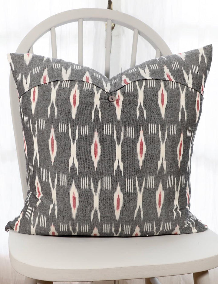XO Grey &amp; Red Throw Pillow Cover - Passion Lilie